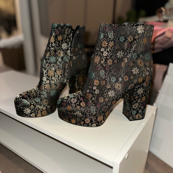 Sam Edelman Azra 10M Brocade floral platform shoes - Picture 5 of 5